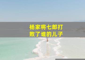 杨家将七郎打败了谁的儿子