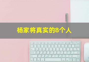 杨家将真实的8个人