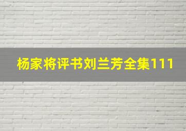 杨家将评书刘兰芳全集111