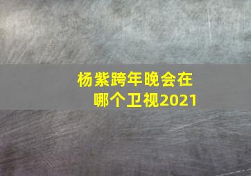 杨紫跨年晚会在哪个卫视2021