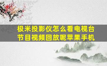 极米投影仪怎么看电视台节目视频回放呢苹果手机