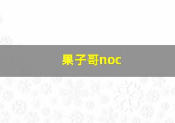 果子哥noc