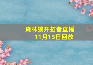 森林狼开拓者直播11月13日回放