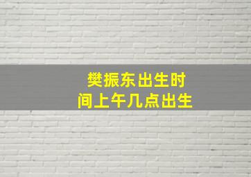 樊振东出生时间上午几点出生