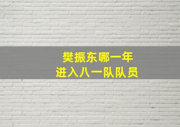 樊振东哪一年进入八一队队员