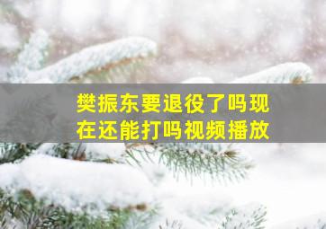 樊振东要退役了吗现在还能打吗视频播放