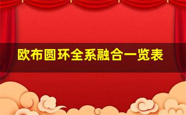 欧布圆环全系融合一览表