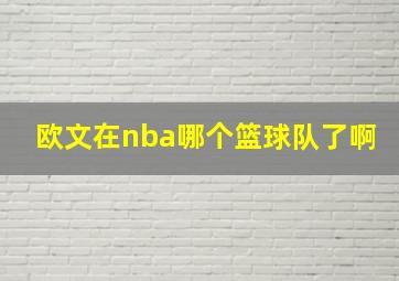 欧文在nba哪个篮球队了啊