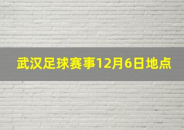 武汉足球赛事12月6日地点