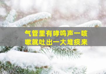 气管里有哮鸣声一咳嗽就吐出一大堆痰来