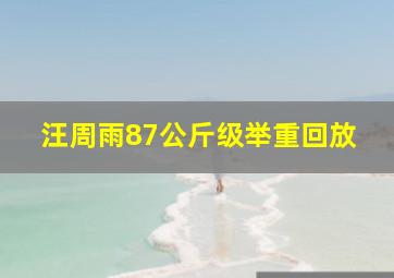 汪周雨87公斤级举重回放