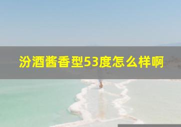 汾酒酱香型53度怎么样啊