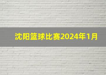 沈阳篮球比赛2024年1月