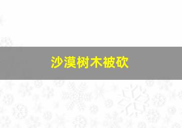 沙漠树木被砍