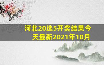 河北20选5开奖结果今天最新2021年10月