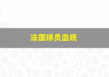 法国球员血统