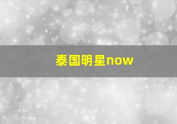 泰国明星now