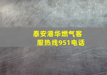 泰安港华燃气客服热线951电话