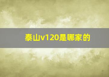 泰山v120是哪家的