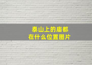 泰山上的庙都在什么位置图片