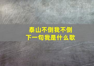 泰山不倒我不倒下一句我是什么歌