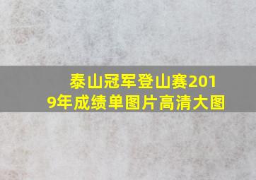 泰山冠军登山赛2019年成绩单图片高清大图