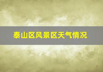 泰山区风景区天气情况