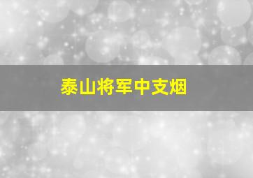 泰山将军中支烟