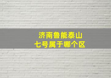 济南鲁能泰山七号属于哪个区