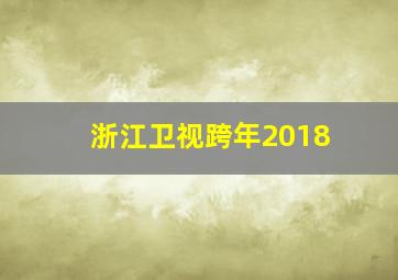 浙江卫视跨年2018