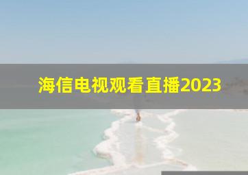 海信电视观看直播2023