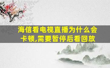 海信看电视直播为什么会卡顿,需要暂停后看回放