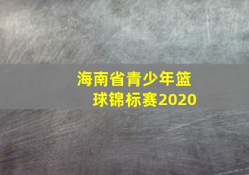 海南省青少年篮球锦标赛2020