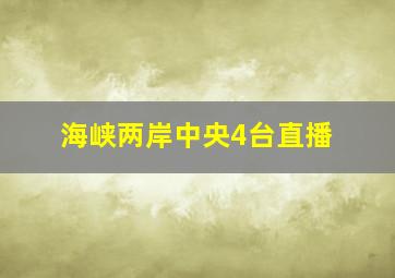 海峡两岸中央4台直播