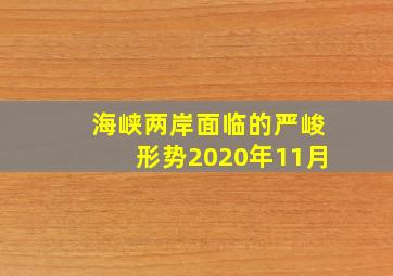 海峡两岸面临的严峻形势2020年11月