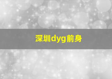 深圳dyg前身