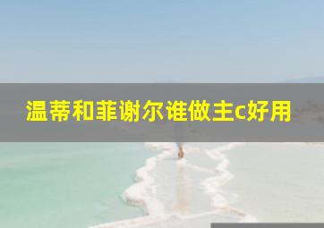 温蒂和菲谢尔谁做主c好用