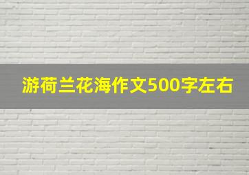 游荷兰花海作文500字左右