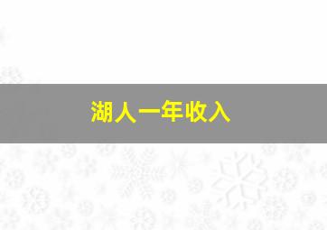 湖人一年收入