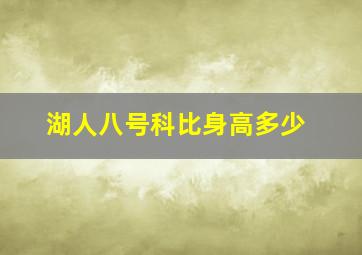 湖人八号科比身高多少