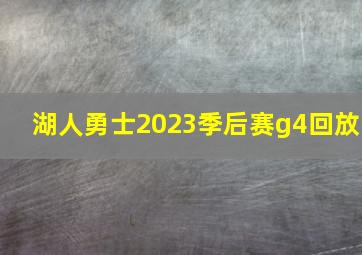 湖人勇士2023季后赛g4回放