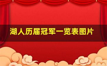 湖人历届冠军一览表图片