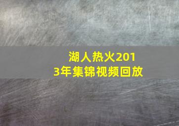 湖人热火2013年集锦视频回放