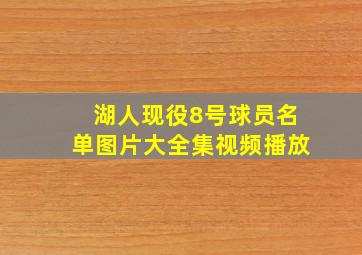 湖人现役8号球员名单图片大全集视频播放