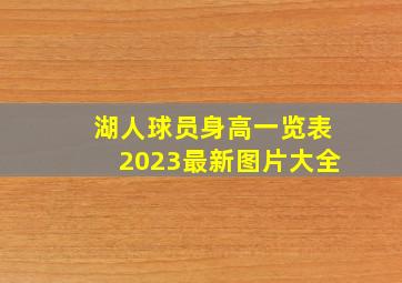 湖人球员身高一览表2023最新图片大全