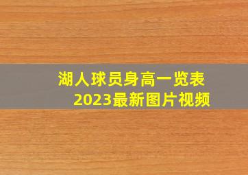 湖人球员身高一览表2023最新图片视频