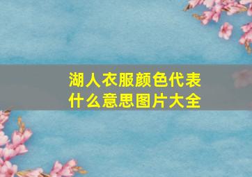 湖人衣服颜色代表什么意思图片大全