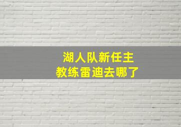 湖人队新任主教练雷迪去哪了