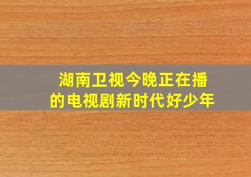 湖南卫视今晚正在播的电视剧新时代好少年