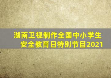 湖南卫视制作全国中小学生安全教育日特别节目2021